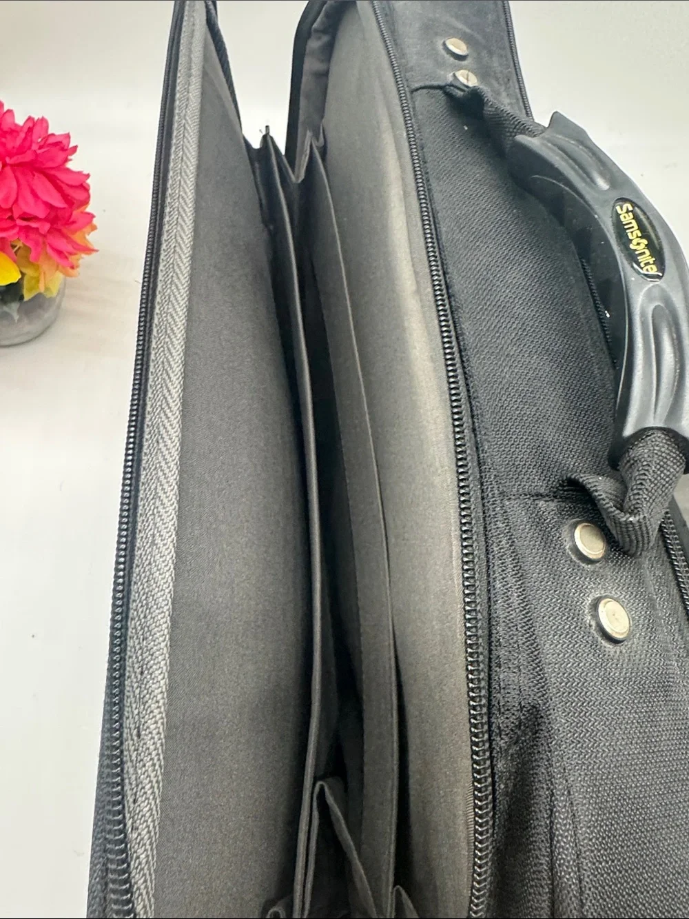 Samsonite Black Laptop Briefcase with Front Organizer